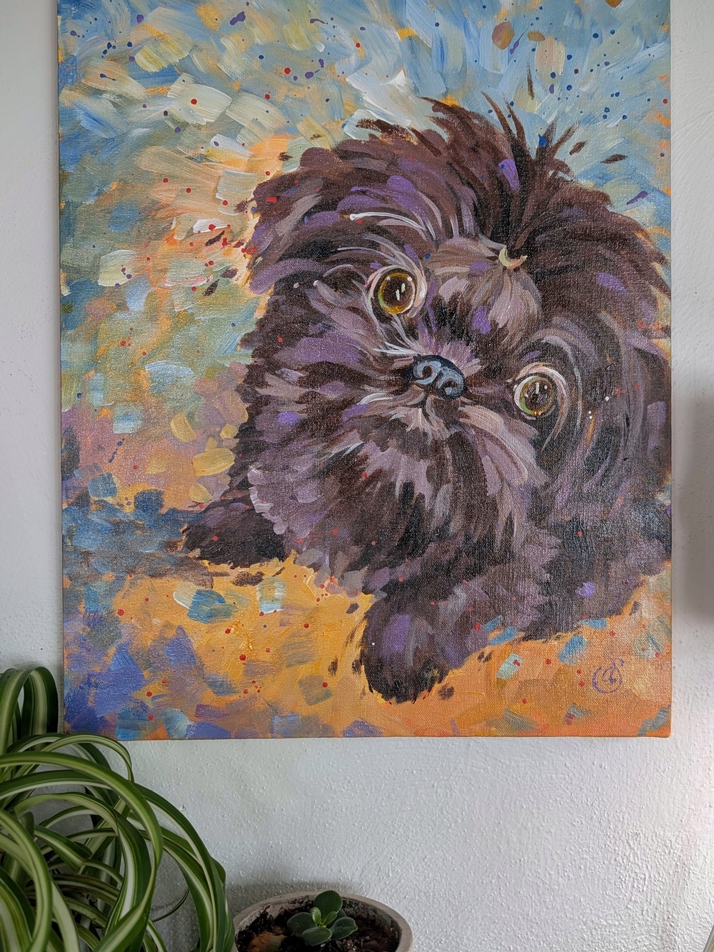 Original Acrylic Painting, 16" X 20", "Purple Pepper"